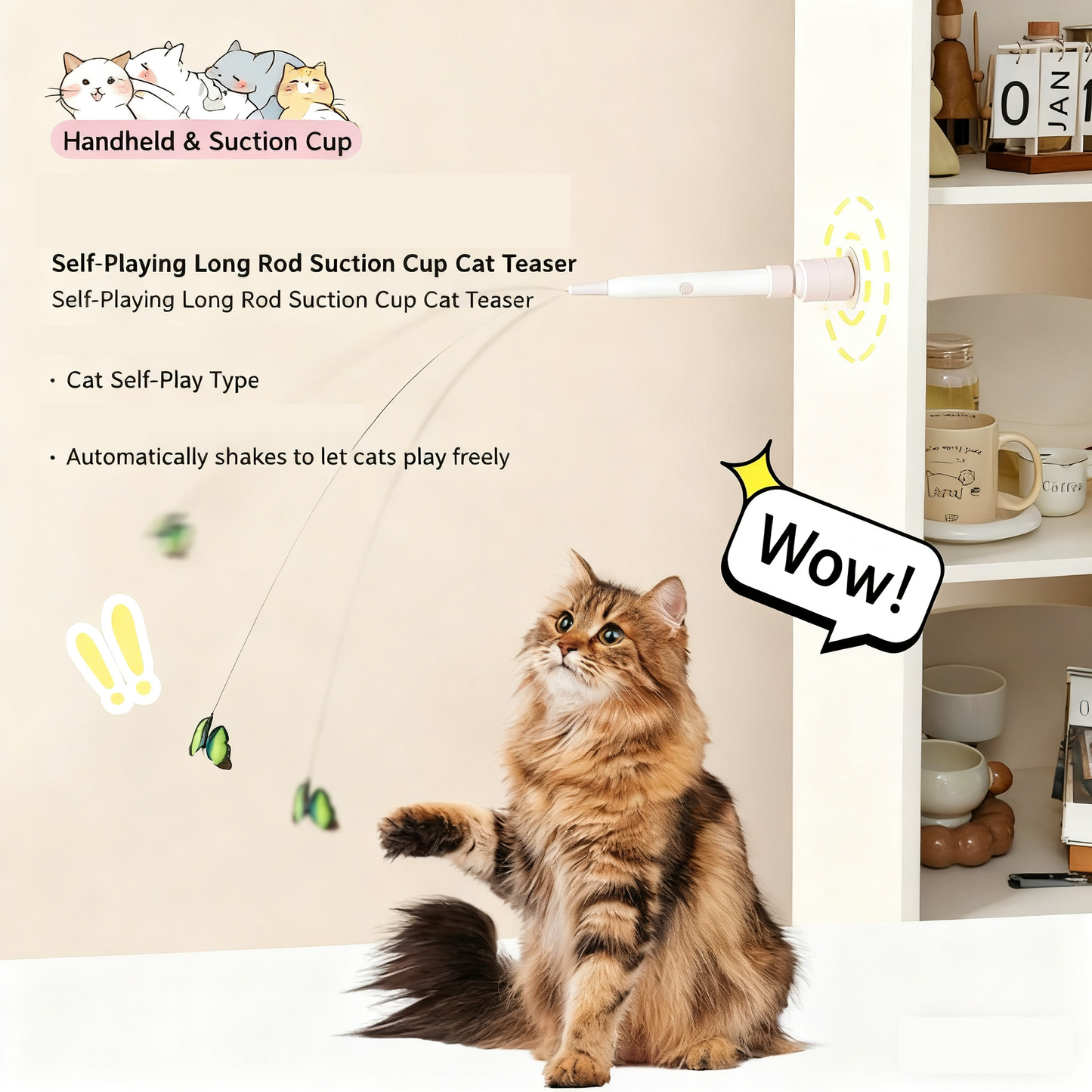 🔥Buy 2 10% OFF&Free Shipping🐾 Electric Butterfly Cat Teaser