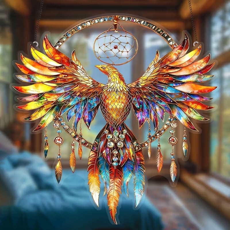 🌅🔥Rising Light Phoenix Suncatcher Ornament
